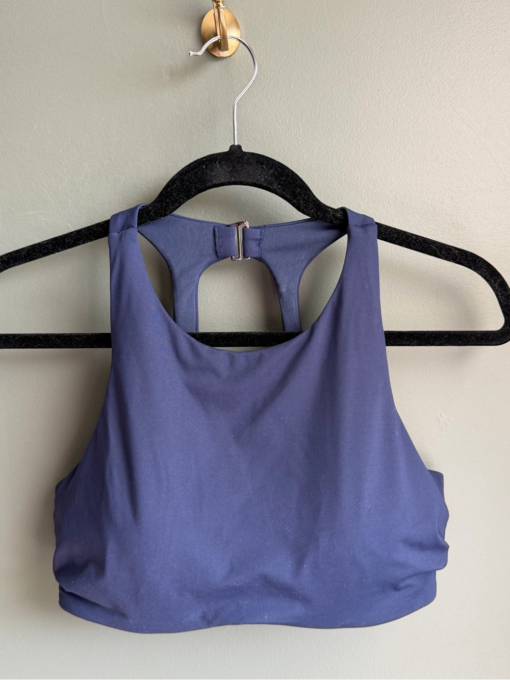 Athleta Navy High-Neck Sports Bra
